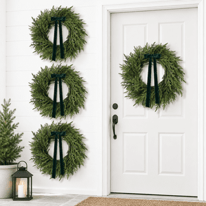 3 24 Inch Artificialmas Norfolk Pine Wreath (dark Green)