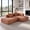 Orange, variant on Meeyar 91" Boneless Modular Sectional Sofa with L Shaped Chaise, Cloud Couch for Living Room, Carbon Black