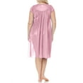 thumbnail image 2 of EZI Nightgowns for Women - Soft & Breathable Satin Night Gowns for Adult Women - Medium to Plus Size Womens Sleep Shirts - Knee-Length Nightgown, 2 of 7