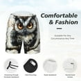 thumbnail image 3 of Balery Whimsical Owl On Branch Bañador para hombre, shorts de playa de secado rápido con entrepierna y forro de compresión-3X-Large, 3 of 6