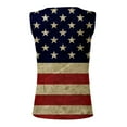 thumbnail image 5 of Dorinao American Flag Tank Top Women 4Th of July Shirts Button V Neck Knit Ribbed Tops Casual Colorful Printed Patriotic Tees, Pink, S, 5 of 5