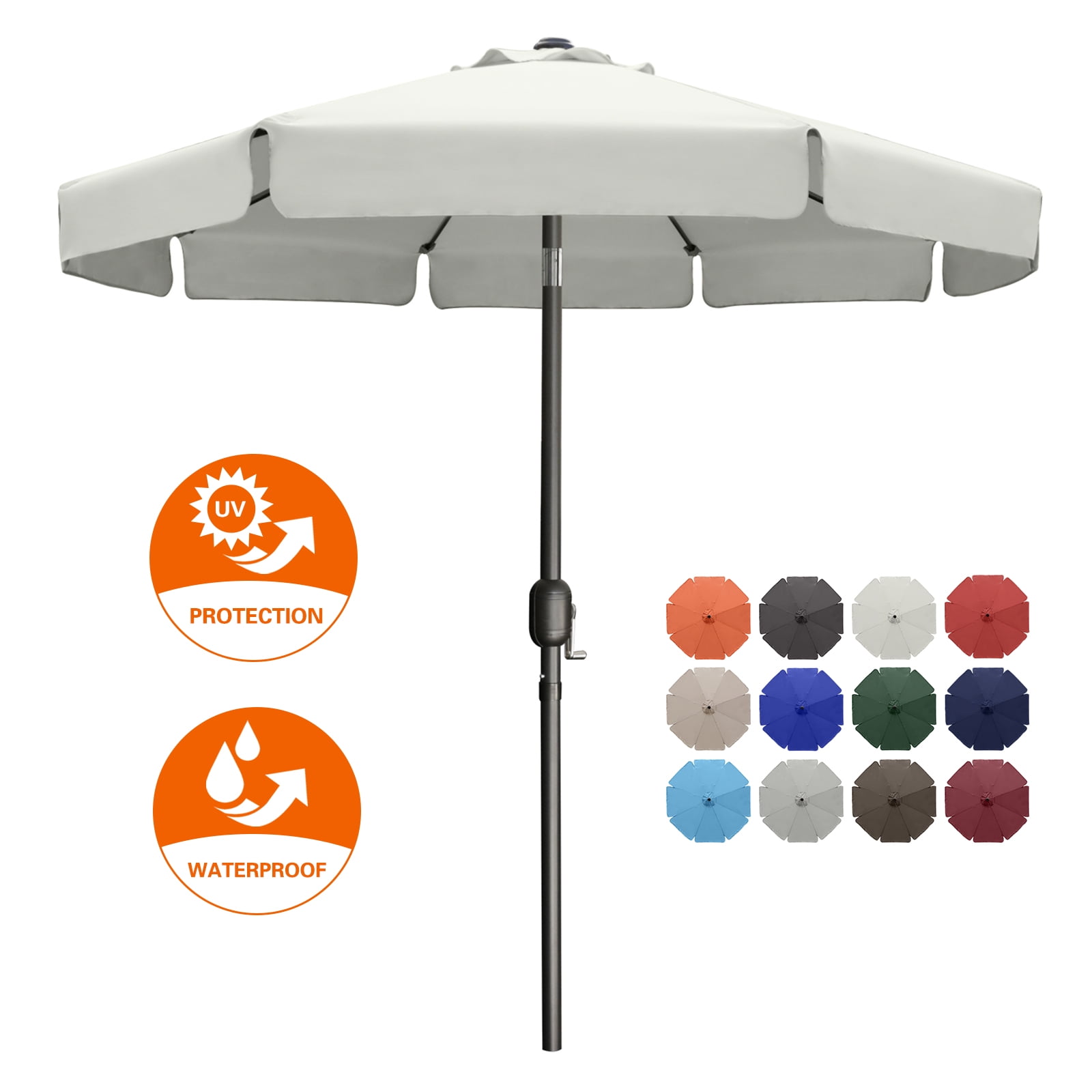 MASTERCANOPY 10ft Valance Patio Umbrella for Outdoor Market Table 8