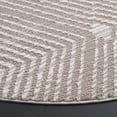 thumbnail image 3 of SAFAVIEH Revive Russell Geometric Polyester Area Rug, Taupe/Ivory, 6'7" x 6'7" Round, 3 of 7