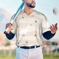 thumbnail image 6 of Balery Funny Goose1 Baseball Jersey for Men Casual Button Down Shirts Short Sleeve Active Team Sports Uniform-Medium, 6 of 9