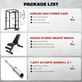 thumbnail image 2 of Allviate Squat Rack for Home Gym,2000lbs Power Rack with LAT Pulldown and More Training Attachments,Power Cage with Adjustable Pulley System for Full Body Workout,Black with Barbell and Weight Bench, 2 of 12