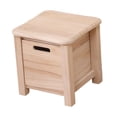 thumbnail image 3 of Taburete de almacenamiento de madera, taburete para cambiar zapatos, muebles, decoración estable con cajón para 30cmx30cmx30cm, 3 of 9