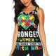 thumbnail image 1 of Fotbe I Love With Autism Blusas Sin Mangas para Mujer – Estilo Casual, Corte Suelto, Slim-Fit, Cuello Redondo Deportivo, Tops de Verano para Gimnasio y Yoga-Medium, 1 of 7