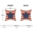 thumbnail image 5 of 4th of July Pillow Covers 18x18 Inch Set of 2 Memorial Day Independence Day Red Stripe Blue Star Decor Throw Pillows American Flag USA Patriotic Outdoor Cushion Cases for Couch Bed Decorations, 5 of 8