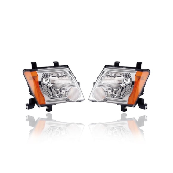 Headlight Assembly - Compatible/Replacement for '05-15 Nissan Xterra (Exclude 09-15 S/X Model) - Pair, Left Driver + Right Passenger Set - 26010EA025, 26060EA025 - CAPA