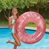 Play Day Inflatable Glitter Ring Pool Float, Pink