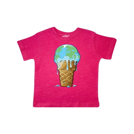 

Inktastic Melting Earth Ice Cream Cone Gift Toddler Boy or Toddler Girl T-Shirt