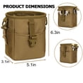 thumbnail image 5 of Bolsa para cargador con cordón para munición de tirachinas, bolsa táctica para bolas de tirachinas, riñonera con cordón, bolsa de utilidad, bolsa de basura plegable, 5 of 5