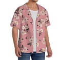 thumbnail image 4 of Wukai Rose Flowers Men's Casual Short-Sleeve Button Down Shirt - Lightweight Summer Dress Shirt for Daily Wear-X-Large, 4 of 7