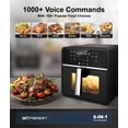 thumbnail image 3 of Emerson SmartVoice 10QT 6-in-1 Air Fryer, 1000+ Voice Control Commands, 100+ Recognized Food, No APP, No WIFI, Air Fry, Bake, Reheat, Dehydrate, 1700W, 3 of 8