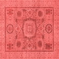 thumbnail image 1 of Ahgly Company Indoor Square Abstract Red Modern Area Rugs, 6' Square, 1 of 4
