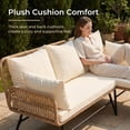 thumbnail image 6 of RADIATA 7 Pcs Boho Outdoor Patio Furniture Set with Rocking Papasan Chair, Outdoor Sectional Conversation Sofa with Side Table and Ice Bucket, Beige, 6 of 11