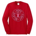 thumbnail image 2 of Believe Hope Awareness Mens Long Sleeve Shirt, Red, 3XL, 2 of 3