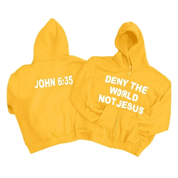 MHFRRA Sudadera con Capucha y Estampado de Letras para Hombre, Informal, Holgada, con Cremallera, Abrigo y Chaqueta con Bolsillo para Invierno Amarillo