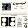 thumbnail image 3 of Premium Plus Stove Protectors for GE Electric Range Model JB350DF1WW, Custom Cut, Easy to Clean Stove Liner, Made in the USA., 3 of 8