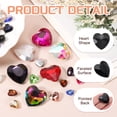 thumbnail image 3 of Uxcell 8Pcs Heart Rhinestones 27mm Pointed Back Heart Glass Rhinestone for Jewelry Making Costume DIY Crafts Black, 3 of 5