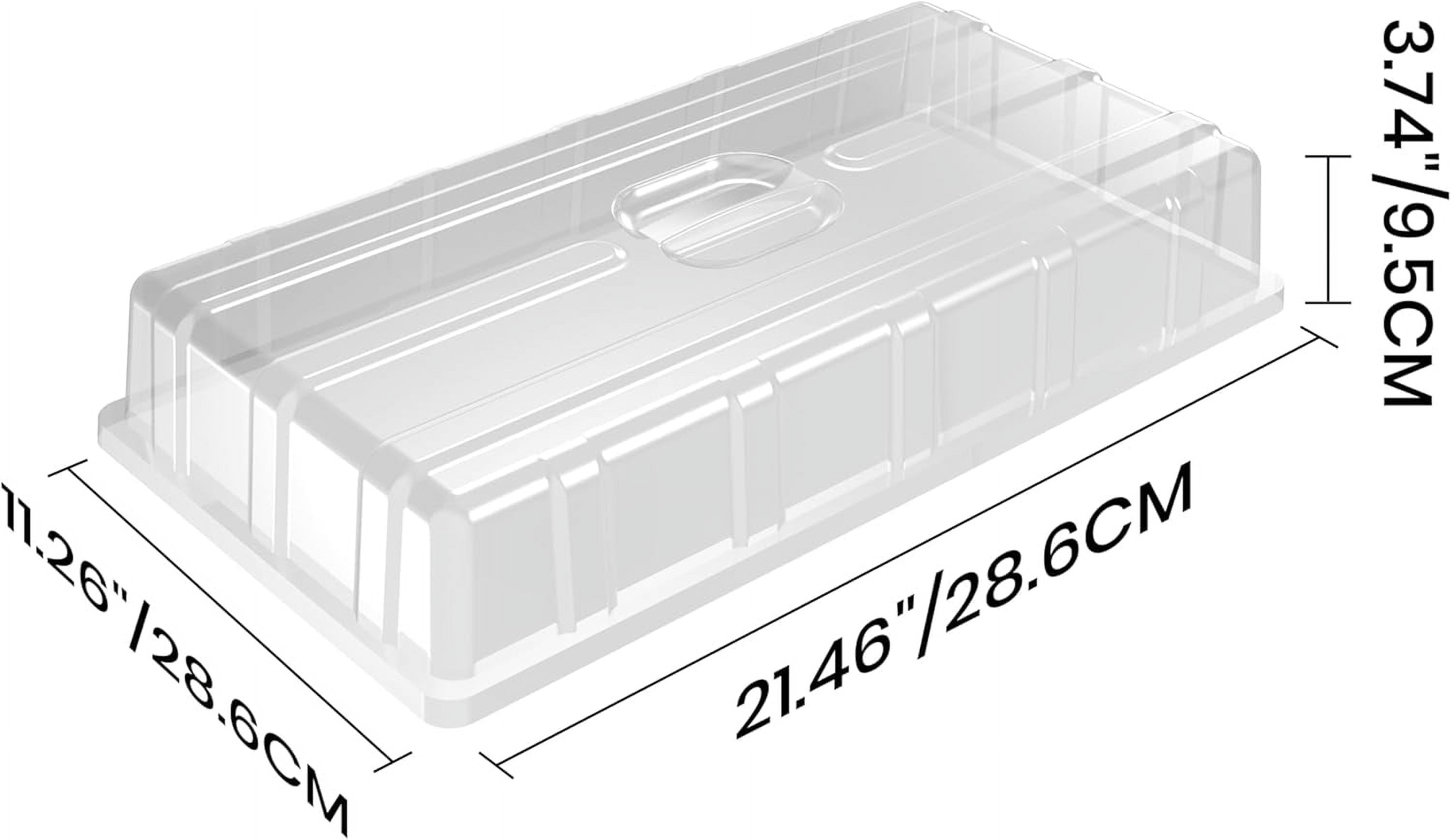 5 Pack 1020 Seed Starter Trays with 3.6" Humidity Dome Plant Growing Tray Germination Seed Starting kit, Mini Greenhouse with Handle for Cloning Plant