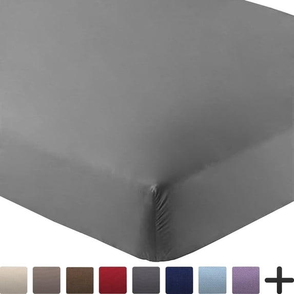 Bare Home Premium Luxury Ultra-Soft Wrinkle Resistant Fitted Sheet