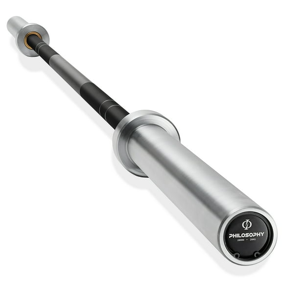 Philosophy Gym 86" Olympic Barbell - 20KG 28mm 190K PSI 1500LB Capacity Weightlifting & Powerlifting Bar