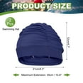 thumbnail image 2 of Uxcell Fabric Swim Cap Polyester Swimming Hat Elastic Swimming Cap for Women and Men Adult Long Hair Dark Blue, 2 of 6
