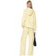 thumbnail image 6 of Women Polka Dot Hooded Sweatshirt 2 Piece Outfit, Long Sleeve Pullover Hoodie and Wide Leg Pants Matching Tracksuit Casual Loungewear for Fall Winter, 6 of 7