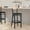 Natural Birch Wood Back/Black Vinyl Seat, variant on Emma + Oliver Industrial Barstool with Black Steel Frame, Gray Padded Vinyl Seat and Walnut Finished Wood Backrest
