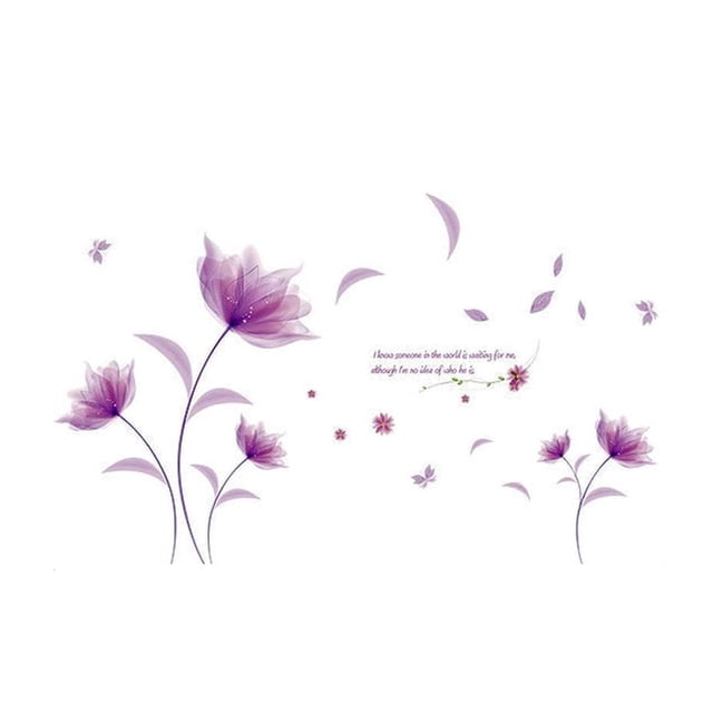 Adhesivo de pared de flores Injueey Autoadhesivo PVC