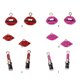 thumbnail image 5 of Guardurnaity Pendientes Colgante Aspecto exquisito con proceso de galvanoplastia Accesorios de joyería Regalo elegante para la fabricación de Ropa, zapatos y accesorios Miscelánea labios rojos, 5 of 6