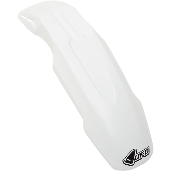 UFO Plastics Universal Supermoto Front Fender Design 2 - White PA01029-041