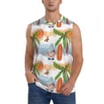 thumbnail image 2 of Lsque Gnome and Surfing Print Men's Cotton Blend Sleeveless Muscle Shirts (S-3XL)- Moisture Wicking, Odor Protection, UPF 30+,XX-Large, 2 of 8