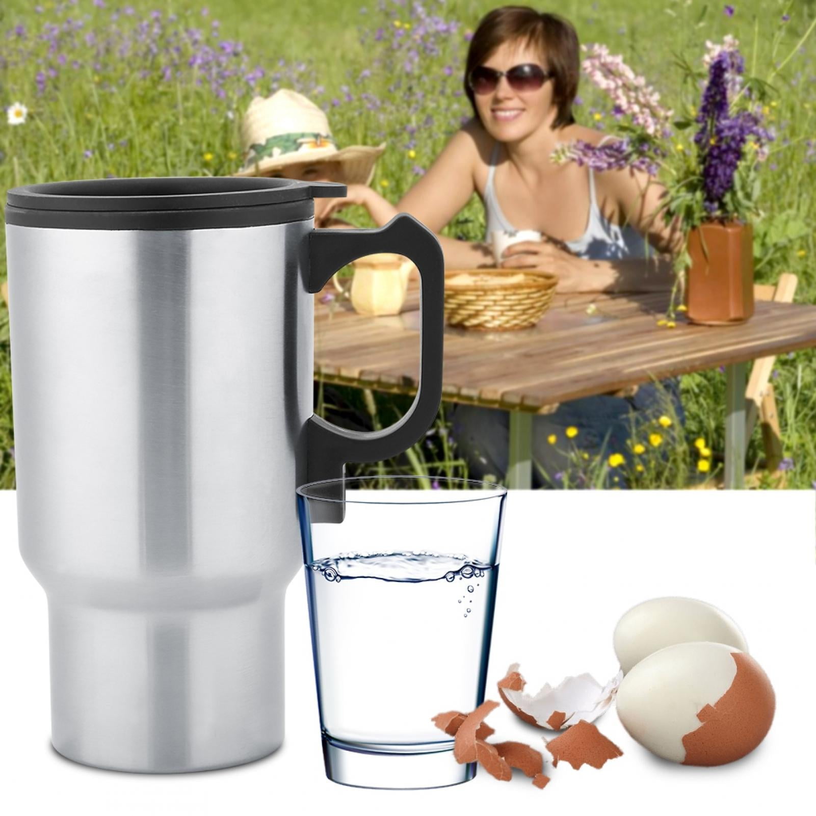 Tasse Électrique De Voyage Pour Voiture 12V 450ml - Mug Chauffant En Acier Inoxydable Auto-Chauffant Idéal Pour Café & Thé
