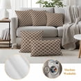 thumbnail image 6 of Brown Moroccon Outdoor Waterproof Pillow Covers, Retro Country Minimalist Abstract Motifs Decorative Rectangle Throw Pillowcase Sofa Cushion Sham for Patio/Couch/Chair, 20"x12" 2 Pack, 6 of 8