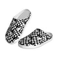 thumbnail image 2 of Picia Ying Yang Checkered for Women's Lamb-hug Comfy Fleece House Slippers Memory Foam, Slip-on House Shoes Indoor Outdoor-40/41, 2 of 7