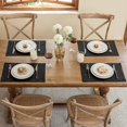 thumbnail image 5 of Placemats Set of 4, Dual-Layered Thickened Faux Linen Cloth Place Mats Heat Resistant Machine Washable Wrinkle Free Table Mats Indoor/Outdoor, 5 of 6