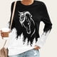 thumbnail image 1 of Ichuanyi liquidación de la moda para mujeres de la moda impresa manga de mangas largas blusa redonda de cuello redondo sudadera sudadera sudadera con capucha ICHUANYI WER202308211917, 1 of 4