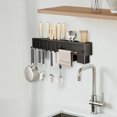 thumbnail image 2 of Car Bon Steel Utensil Rack - Space Saving Kitchen Organizer with Hooks and Hanging Bar for Efficient Storage Solutions, 2 of 4