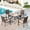 5-Pieces(37" Wood-Like Square Table), variant on MF Studio 9-Piece Outdoor Patio Dining Set with Large Square Table & Wicker Chairs for 8-Person, Black