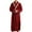 Red, variant on fheaev Robes For Women Classic Unisex Premium Cotton Warm Thick And Fleece Night Gown Plush Long Terry Clothes Household Sashes Clothes Flannel Warmth Beibei Fleece Bathrobe Long Pajamas