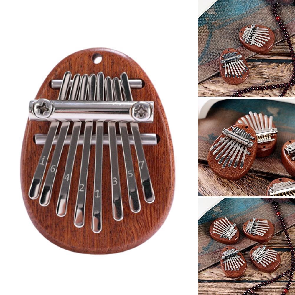 8-Keys Portable Mini Sapele Plate Kalimba Beginners Thumb Piano Mbira Sanza Gift G5Q7