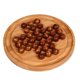 thumbnail image 1 of Juego de solitario de madera, rompecabezas, juego de mesa clásico con canicas, tablero redondo de 19,5 cm con canicas de madera, juego de rompecabezas para un jugador, juego de lógica, 1 of 5
