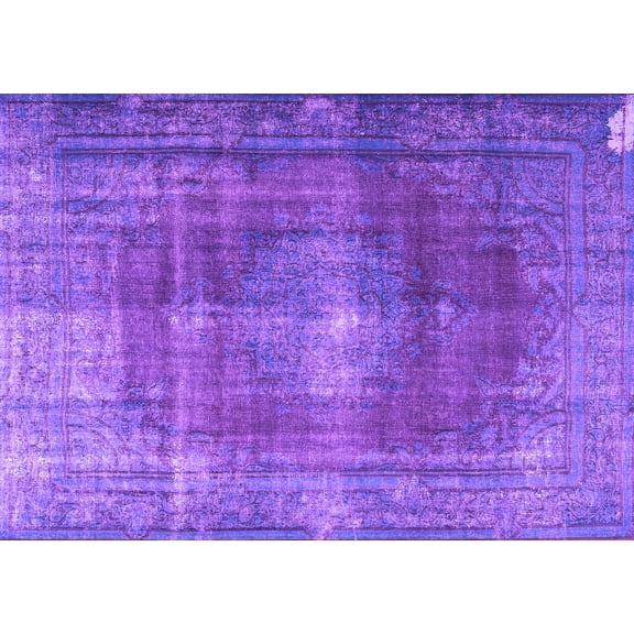 Ahgly Company Indoor Rectangle Persian Purple Bohemian Area Rugs, 2' x 5'