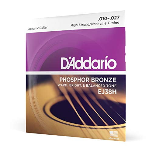 daddario ej38h high strung/nashville tuning guitar strings Walmart