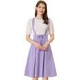 thumbnail image 1 of INSPIRE CHIC Vestido General De Cintura Elástica Con Tirantes Y Tirantes Para Mujer Violeta M, 1 of 5