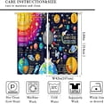 thumbnail image 4 of Kids Outer Space Window Curtains, Solar System Infographic Window Treatments for Living Room Universe Planets Mars Skyrocket Knowledge Educational Blockout Window Drapes for Girls Boys Bedroom 84x84in, 4 of 6