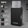 thumbnail image 5 of AOMGO Carbon Fiber Slim Wallet for Men - RFID Blocking Minimalist Bifold with Money Clip & Card Ejector | Holds 12 Cards, Cash | Front Pocket Leather Wallet, Secure Credit Card Holder for Travel, 5 of 9