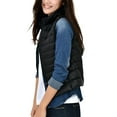 thumbnail image 2 of Innerwin Down Jackets Long Sleeve Ladies Puffer Vest Work Stand Collar Warm Outwear Black XL, 2 of 3